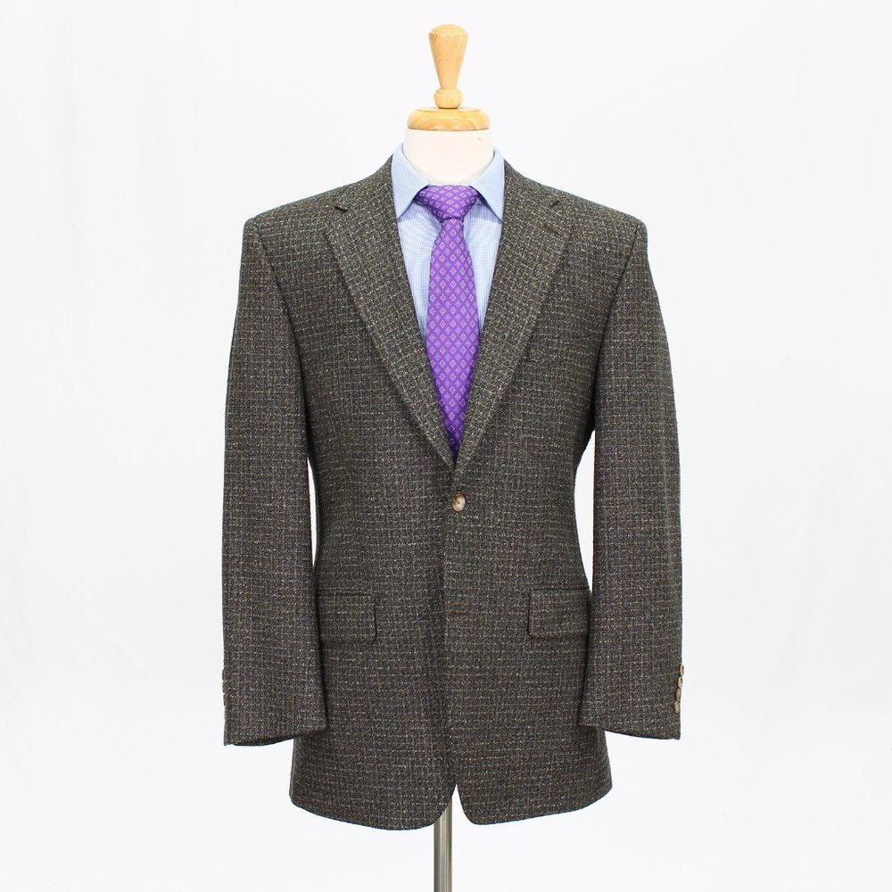 Andrew Davis 42R Brown Solid 2-Button Sport Coat Blazer Jacket V958